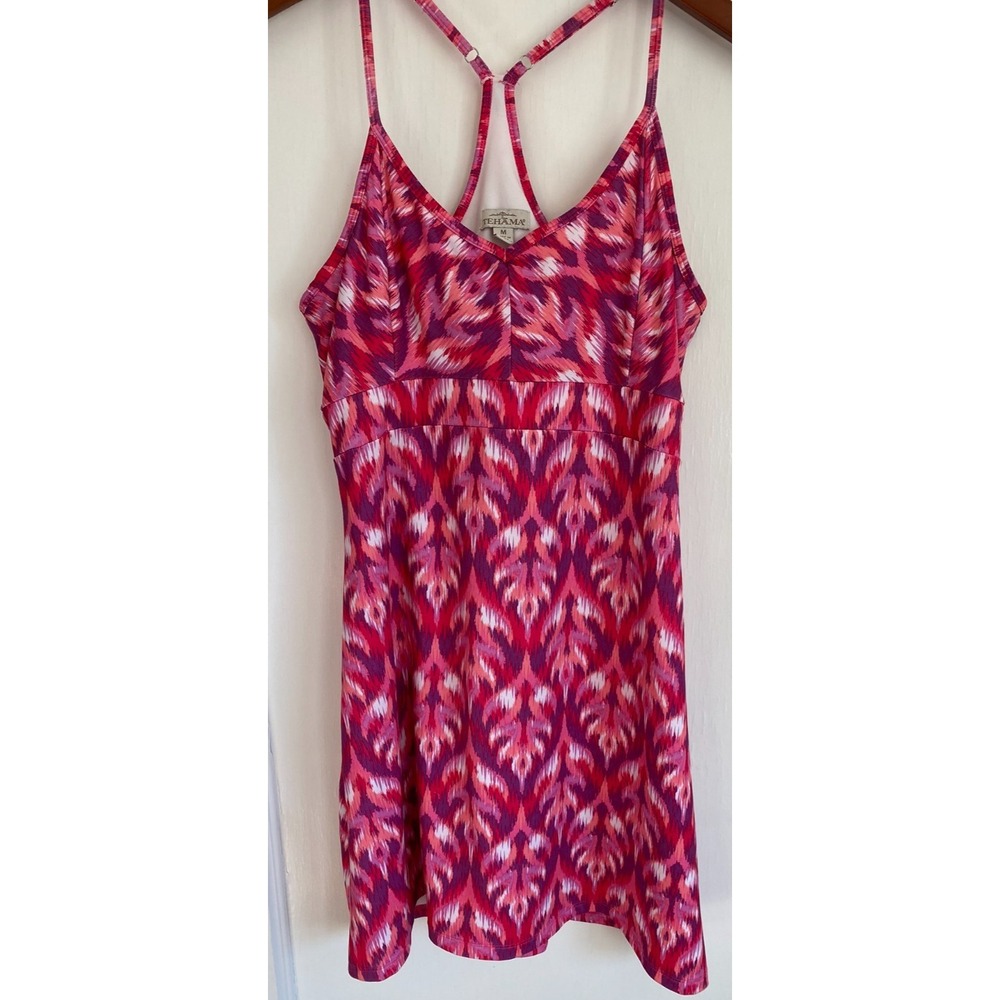 Tehama ~ Pink, Purp, White Patterned Athletic Activewear Dress ~ Women's Medium